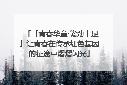 「青春华章·赣劲十足」让青春在传承红色基因的征途中熠熠闪光