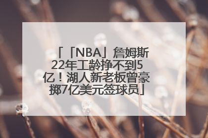 「NBA」詹姆斯22年工龄挣不到5亿！湖人新老板曾豪掷7亿美元签球员