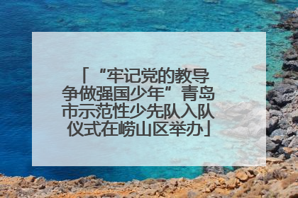 “牢记党的教导 争做强国少年”青岛市示范性少先队入队仪式在崂山区举办