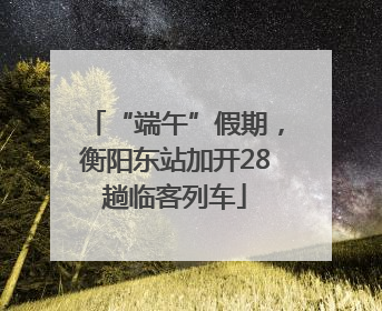 “端午”假期，衡阳东站加开28趟临客列车