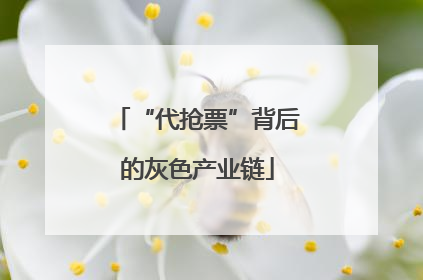 “代抢票”背后的灰色产业链
