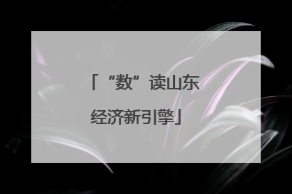 “数”读山东经济新引擎