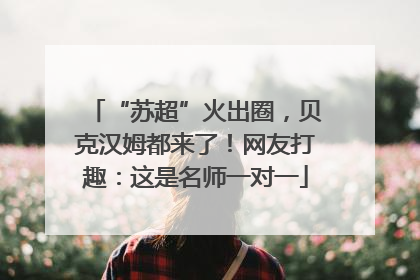 “苏超”火出圈，贝克汉姆都来了！网友打趣：这是名师一对一