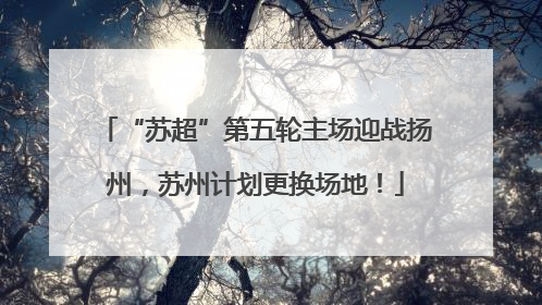 “苏超”第五轮主场迎战扬州，苏州计划更换场地！