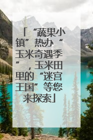 “蔬果小镇”热办“玉米奇遇季”，玉米田里的“迷宫王国”等您来探索