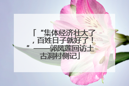 “集体经济壮大了，百姓日子就好了！”——郭凤莲回访土古洞村侧记