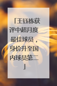 王钰栋获评中超月度最佳球员，身价升至国内球员第二
