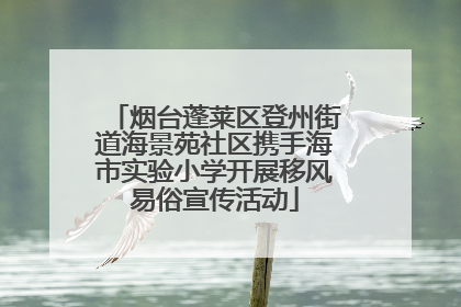 烟台蓬莱区登州街道海景苑社区携手海市实验小学开展移风易俗宣传活动