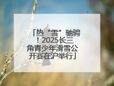 热“雪”驰骋！2025长三角青少年滑雪公开赛在沪举行