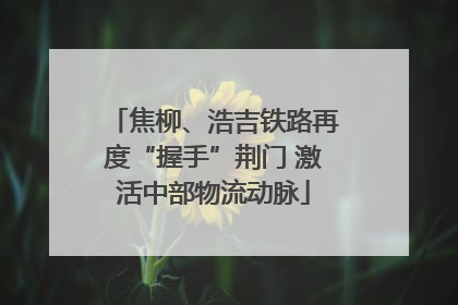 焦柳、浩吉铁路再度“握手”荆门 激活中部物流动脉