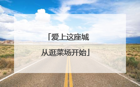爱上这座城 从逛菜场开始