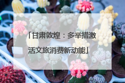 甘肃敦煌：多举措激活文旅消费新动能