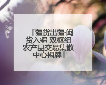 疆货出疆·闽货入疆 双枢纽农产品交易集散中心揭牌