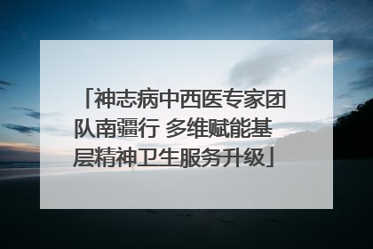 神志病中西医专家团队南疆行 多维赋能基层精神卫生服务升级