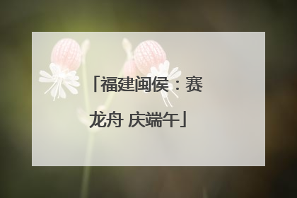 福建闽侯：赛龙舟 庆端午