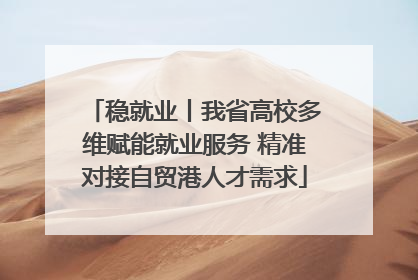 稳就业丨我省高校多维赋能就业服务 精准对接自贸港人才需求