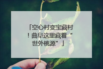空心村变宝藏村！曲阜这里藏着“世外桃源”