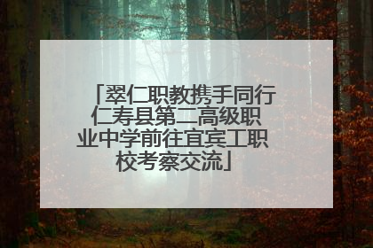 翠仁职教携手同行 仁寿县第二高级职业中学前往宜宾工职校考察交流