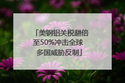 美钢铝关税翻倍至50%冲击全球 多国威胁反制