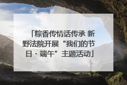 粽香传情话传承 新野法院开展“我们的节日・端午”主题活动