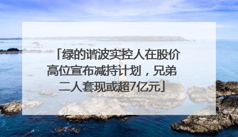 绿的谐波实控人在股价高位宣布减持计划，兄弟二人套现或超7亿元