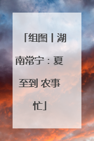 组图丨湖南常宁：夏至到 农事忙