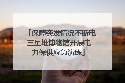 保障突发情况不断电 三星堆博物馆开展电力保供应急演练
