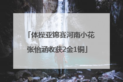 体操亚锦赛河南小花张怡涵收获2金1铜
