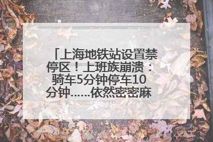 上海地铁站设置禁停区！上班族崩溃：骑车5分钟停车10分钟……依然密密麻麻无从下脚？