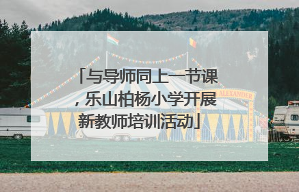 与导师同上一节课，乐山柏杨小学开展新教师培训活动