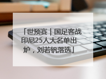 世预赛｜国足客战印尼25人大名单出炉，刘若钒落选