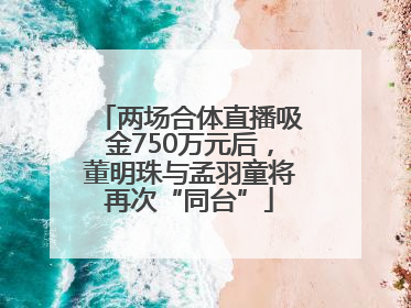 两场合体直播吸金750万元后，董明珠与孟羽童将再次“同台”