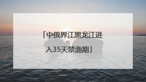 中俄界江黑龙江进入35天禁渔期