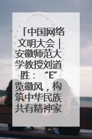中国网络文明大会｜安徽师范大学教授刘道胜：“E”览徽风，构筑中华民族共有精神家园