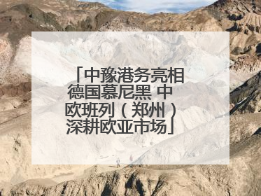 中豫港务亮相德国慕尼黑 中欧班列（郑州）深耕欧亚市场