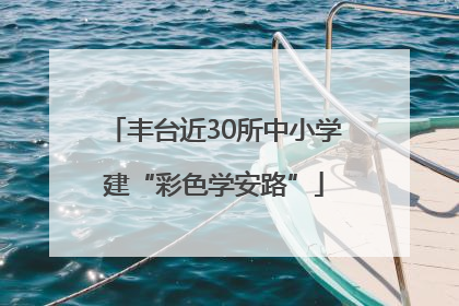 丰台近30所中小学建“彩色学安路”