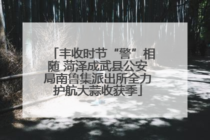 丰收时节“警”相随 菏泽成武县公安局南鲁集派出所全力护航大蒜收获季
