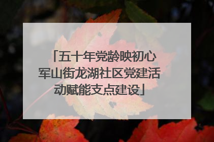 五十年党龄映初心 军山街龙湖社区党建活动赋能支点建设