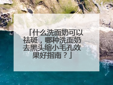 什么洗面奶可以祛斑，哪种洗面奶去黑头缩小毛孔效果好指南？
