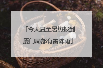 今天夏至暑热报到 厦门局部有雷阵雨