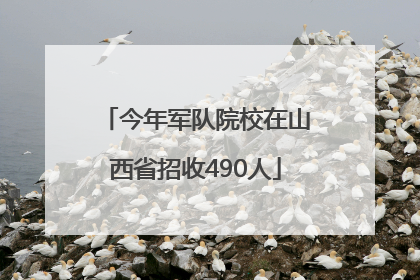 今年军队院校在山西省招收490人