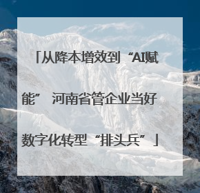 从降本增效到“AI赋能” 河南省管企业当好数字化转型“排头兵”