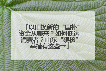 以旧换新的“国补”资金从哪来？如何抵达消费者？山东“硬核”举措有这些→