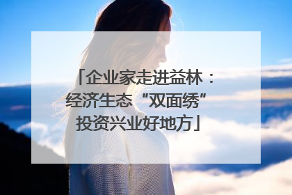 企业家走进益林：经济生态“双面绣” 投资兴业好地方