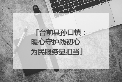台前县孙口镇：暖心守护践初心 为民服务显担当