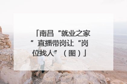 南昌“就业之家”直播带岗让“岗位找人”（图）