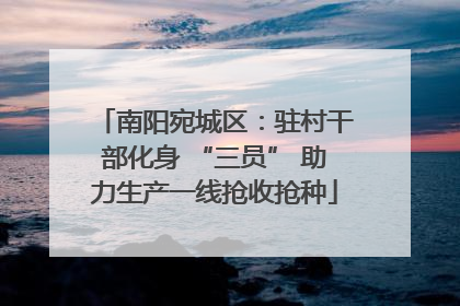 南阳宛城区：驻村干部化身 “三员” 助力生产一线抢收抢种