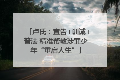 卢氏：宣告+训诫+普法 精准帮教涉罪少年“重启人生”