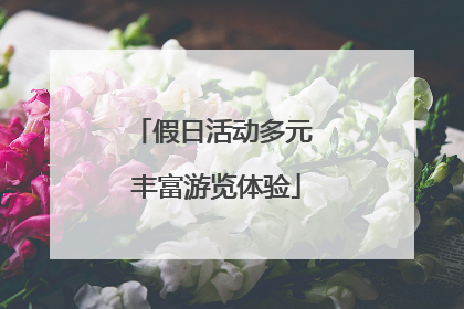 假日活动多元 丰富游览体验