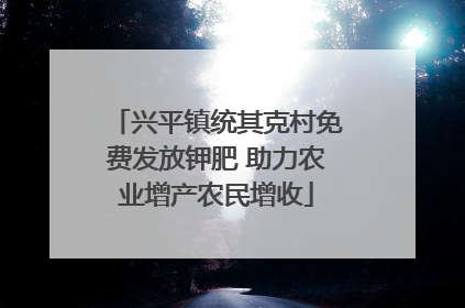 兴平镇统其克村免费发放钾肥 助力农业增产农民增收